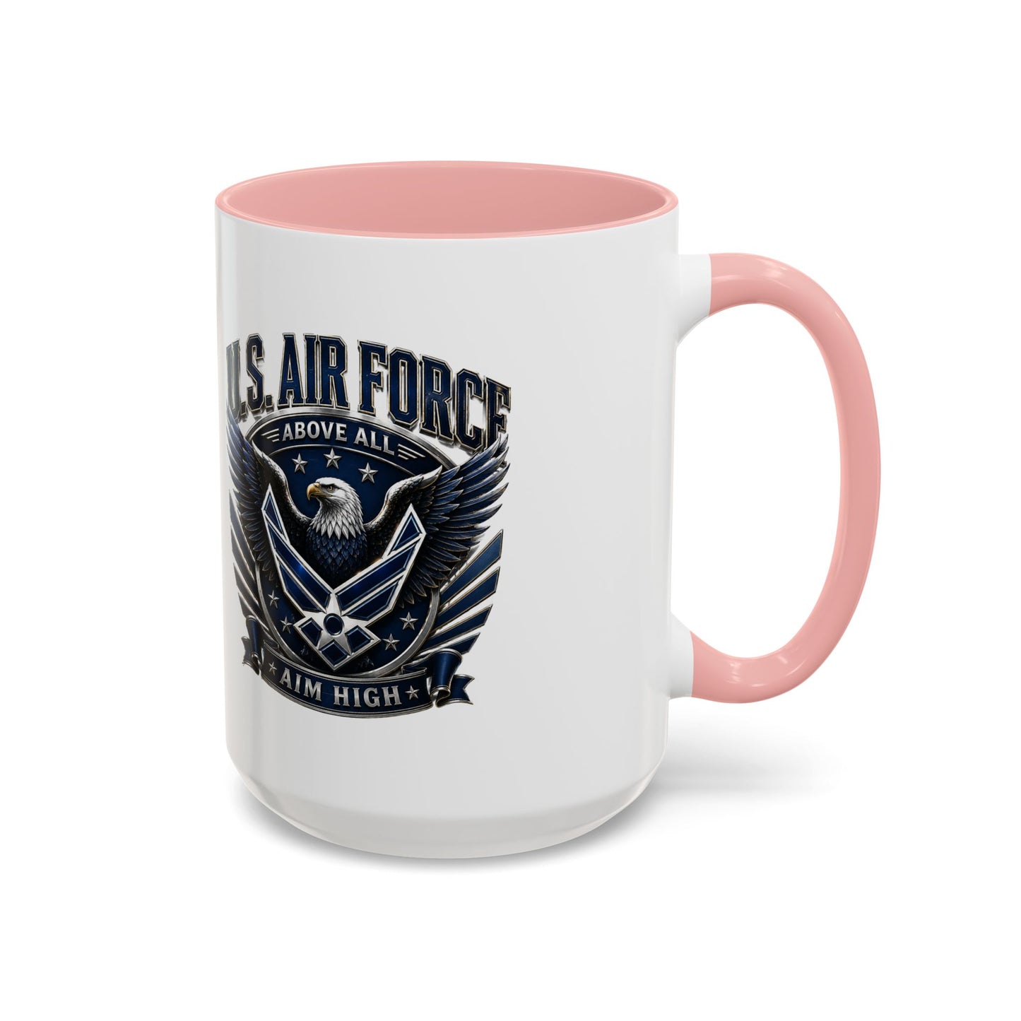 U.S. Air Force Eagle Coffee Mug – "Aim High" Accent Ceramic Mug (11/15oz)