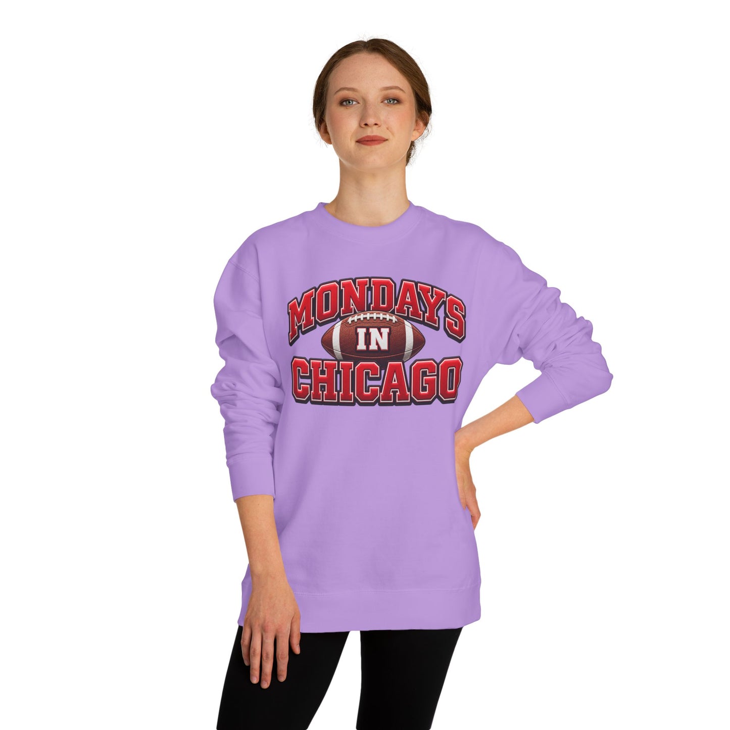 Mondays in Chicago Football Crewneck Sweatshirt