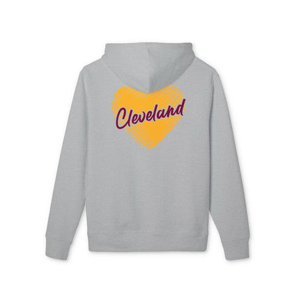 Cleveland Heart Hoodie — Yellow Script City Love Pullover