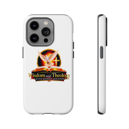 Wisdom and Theology Phone Case — Christian Dove & Cross Protective Tough Case