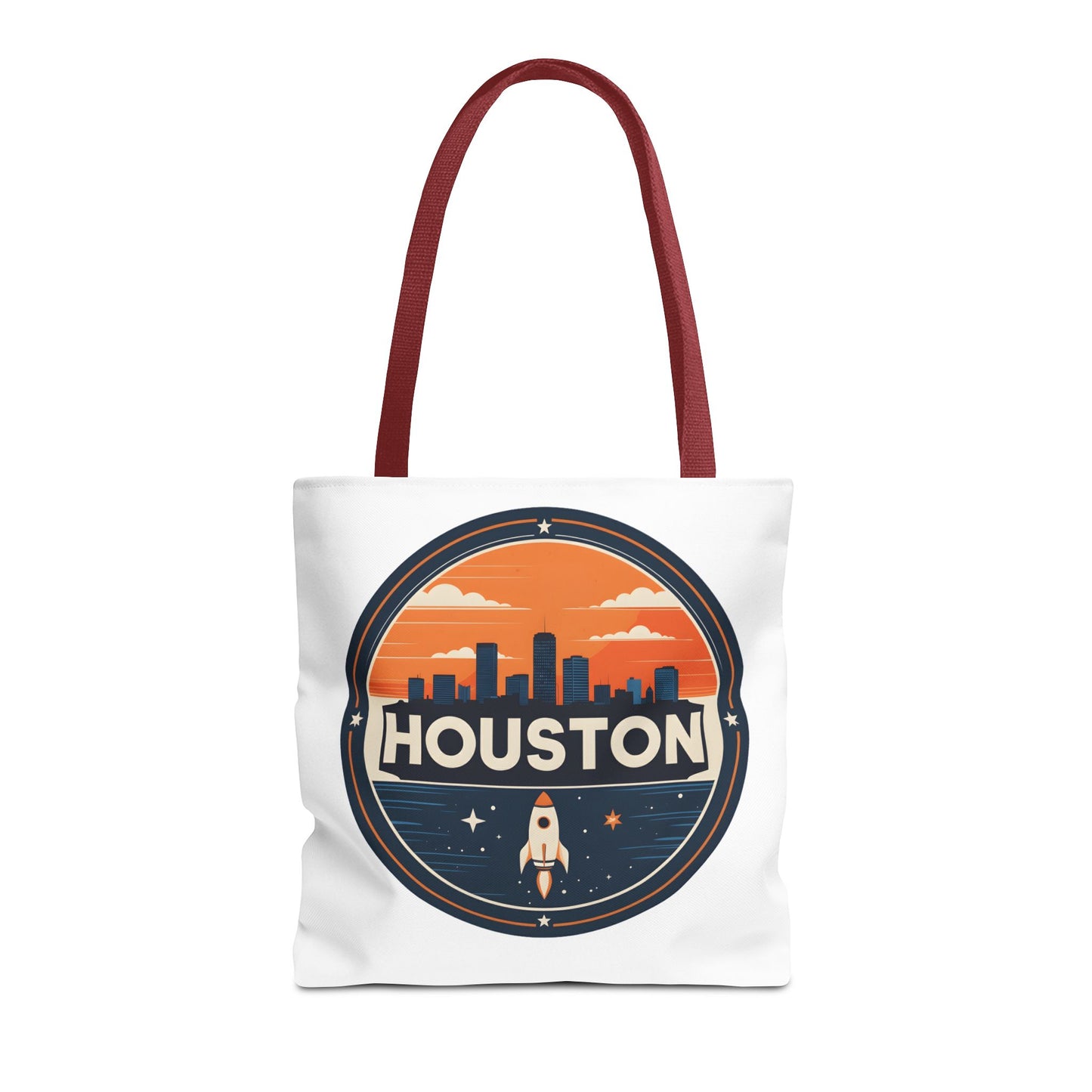 Houston Skyline Rocket Tote Bag – Retro Space City Canvas Tote