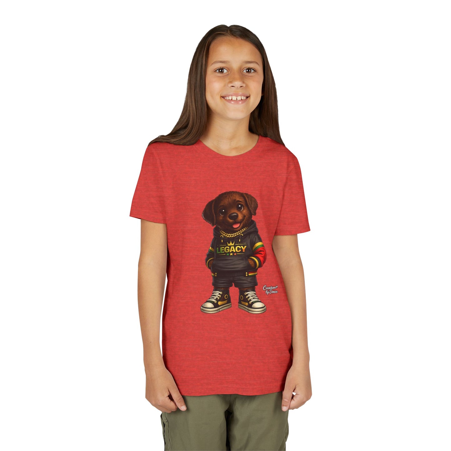 Youth Tee — Cute Rottweiler Puppy in 'Legacy' Hoodie Kids T‑Shirt