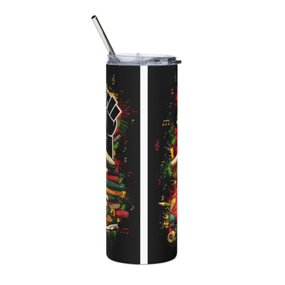 20oz Stainless Tumbler — "I Am Black History" Retro Afrobeat Design