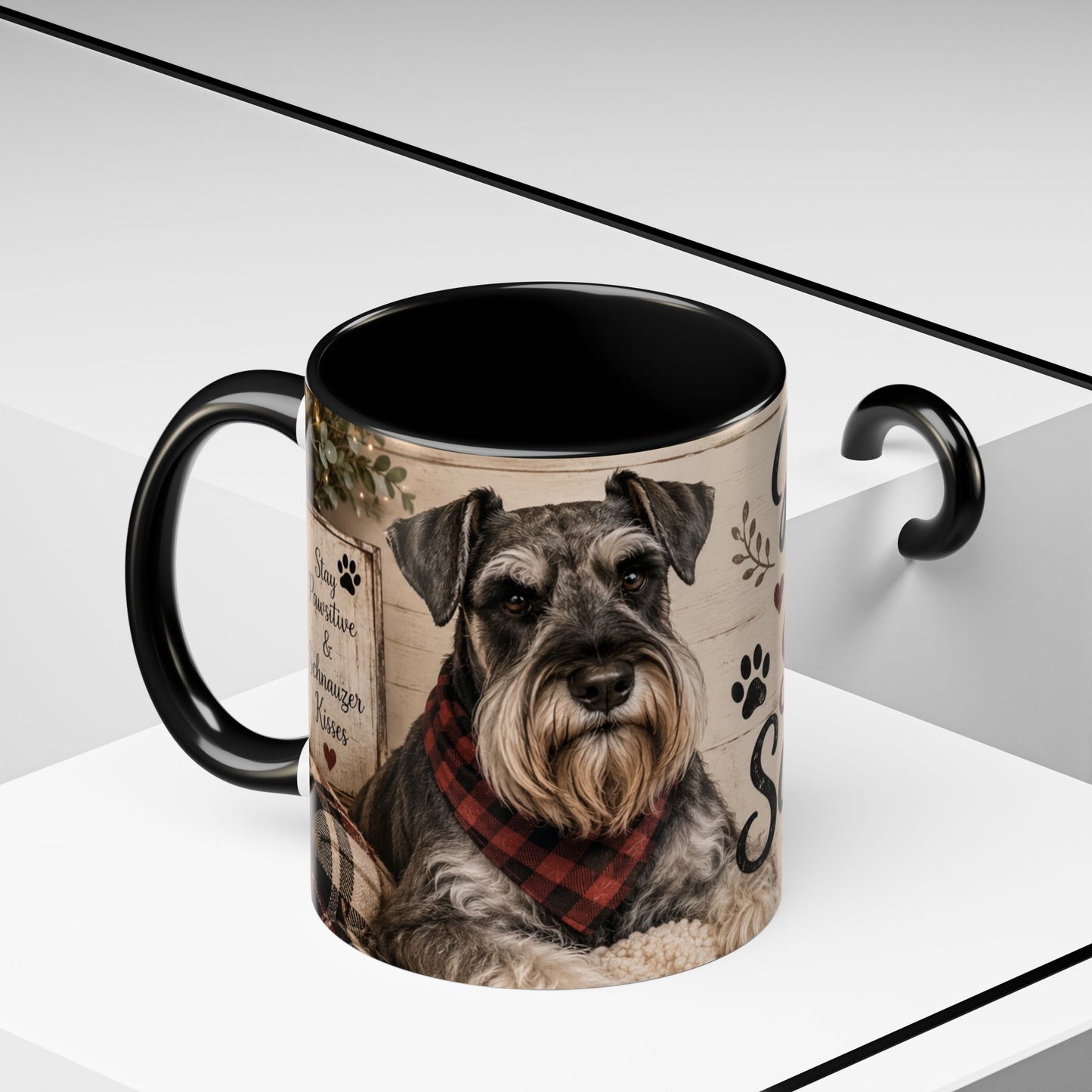 Standard Schnauzer Accent Coffee Mug — "Home Is Where My Standard Schnauzer Is"