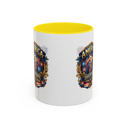 250th America Eagle Coffee Mug — Patriotic 1776–2026 Anniversary Accent Mug