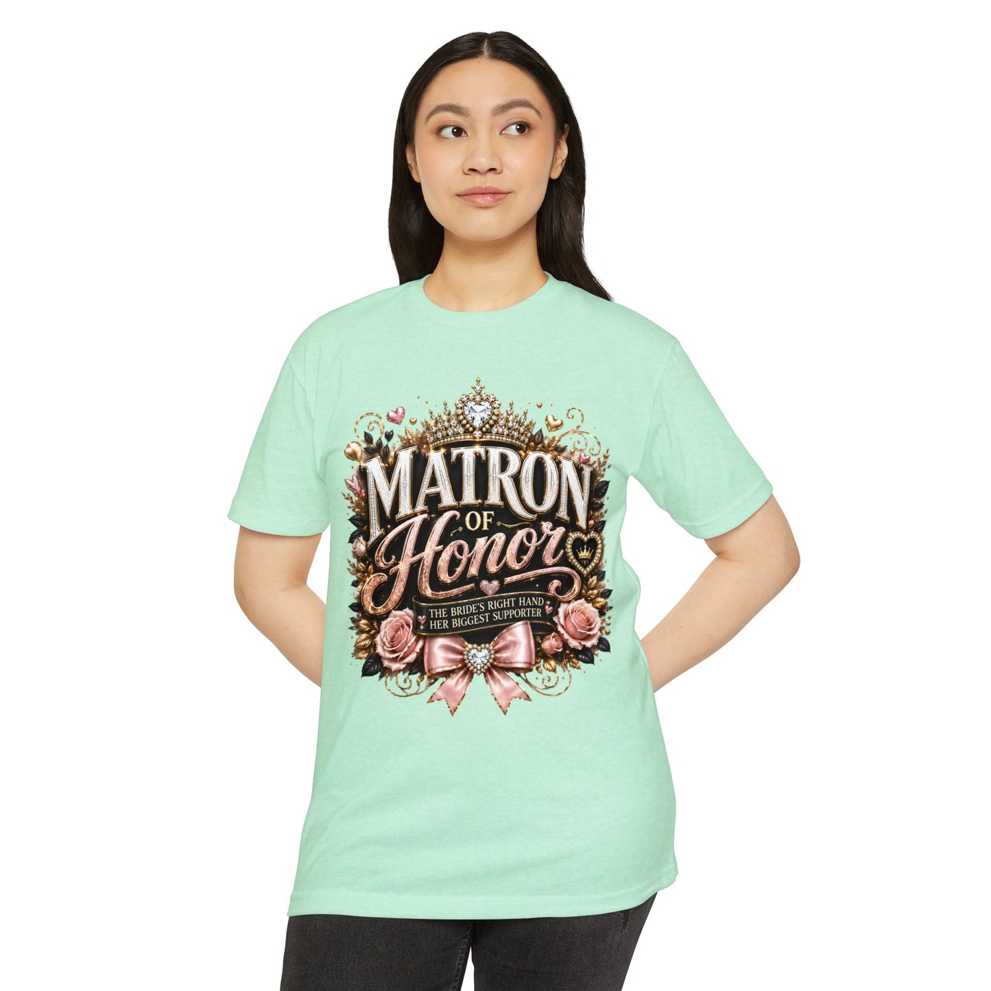 Matron of Honor T-Shirt — Floral Bridal Party Tee