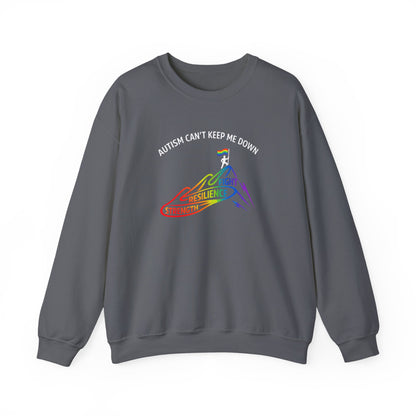 Autism Can't Keep Me Down Fight Resilience Strength Sweatshirt