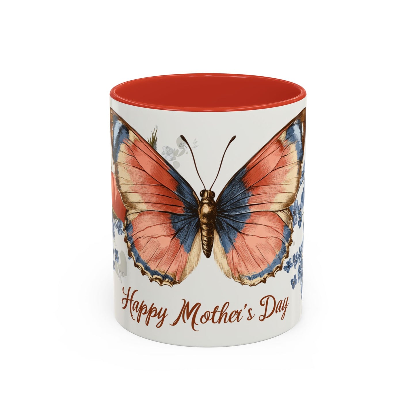 Mother's Day Butterfly Coffee Mug - 'Happy Mother's Day' Floral Accent Mug