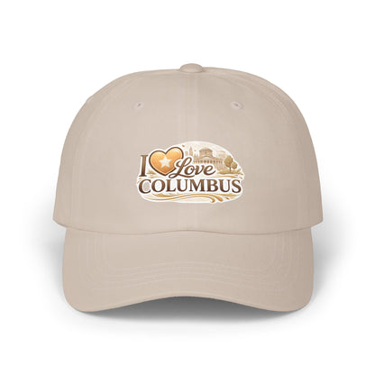 I Love Columbus Dad Cap — Casual City Souvenir Hat