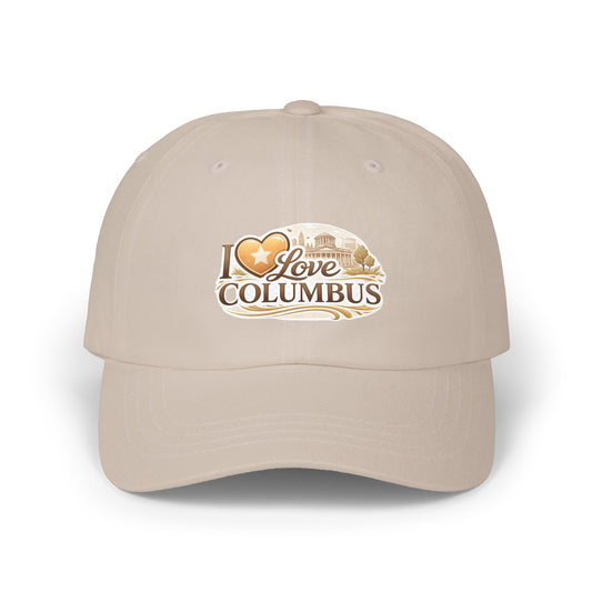 I Love Columbus Dad Cap — Casual City Souvenir Hat