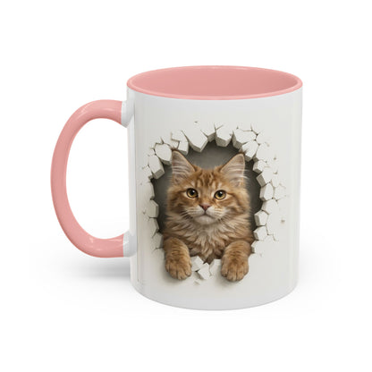 Cat Peek-Through Accent Coffee Mug (11/15oz)