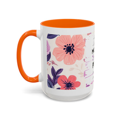 Mother Peace Floral Coffee Mug — "A quiet light, a guiding hand..." Memorial Tribute Mug