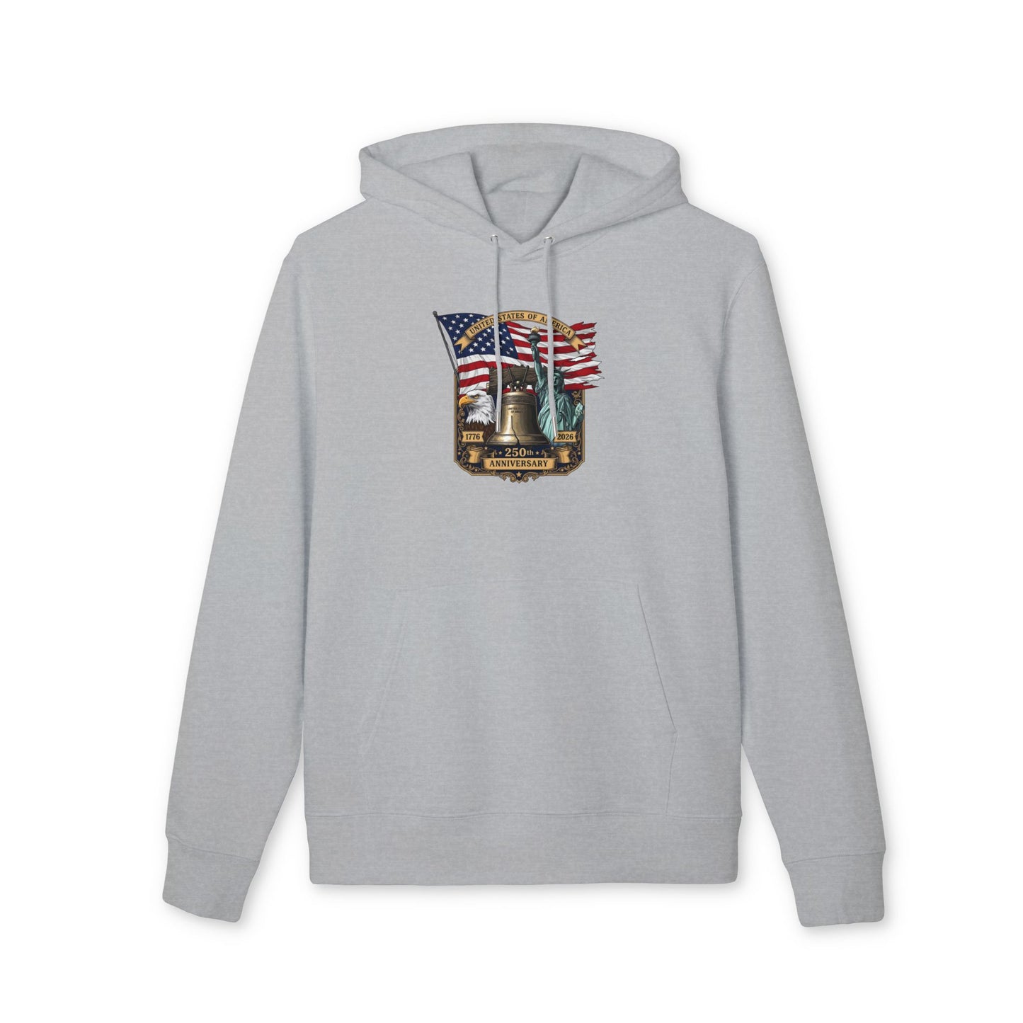 Liberty Bell Anniversary Hoodie — American Flag & Statue of Liberty Design