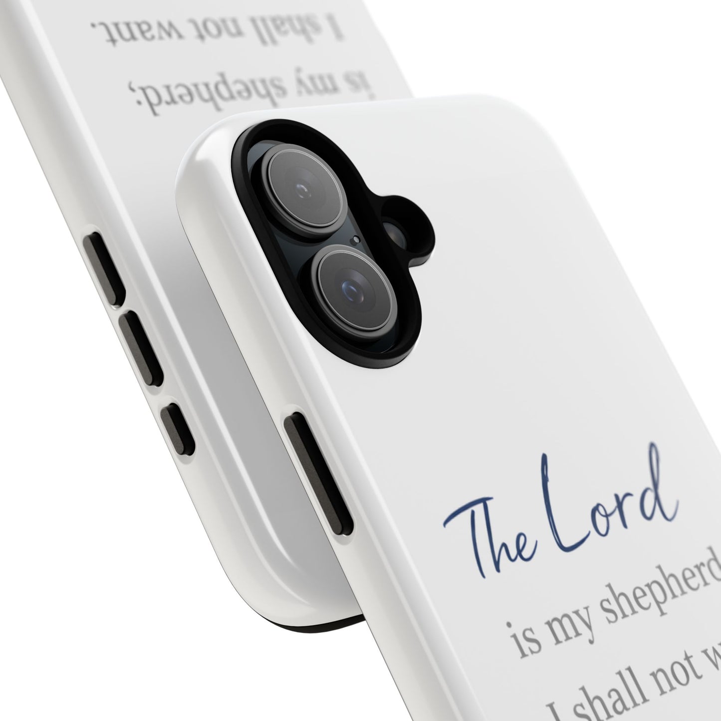 Psalm 23:1 Phone Case — "The Lord is my shepherd; I shall not want" Christian Protective Cover