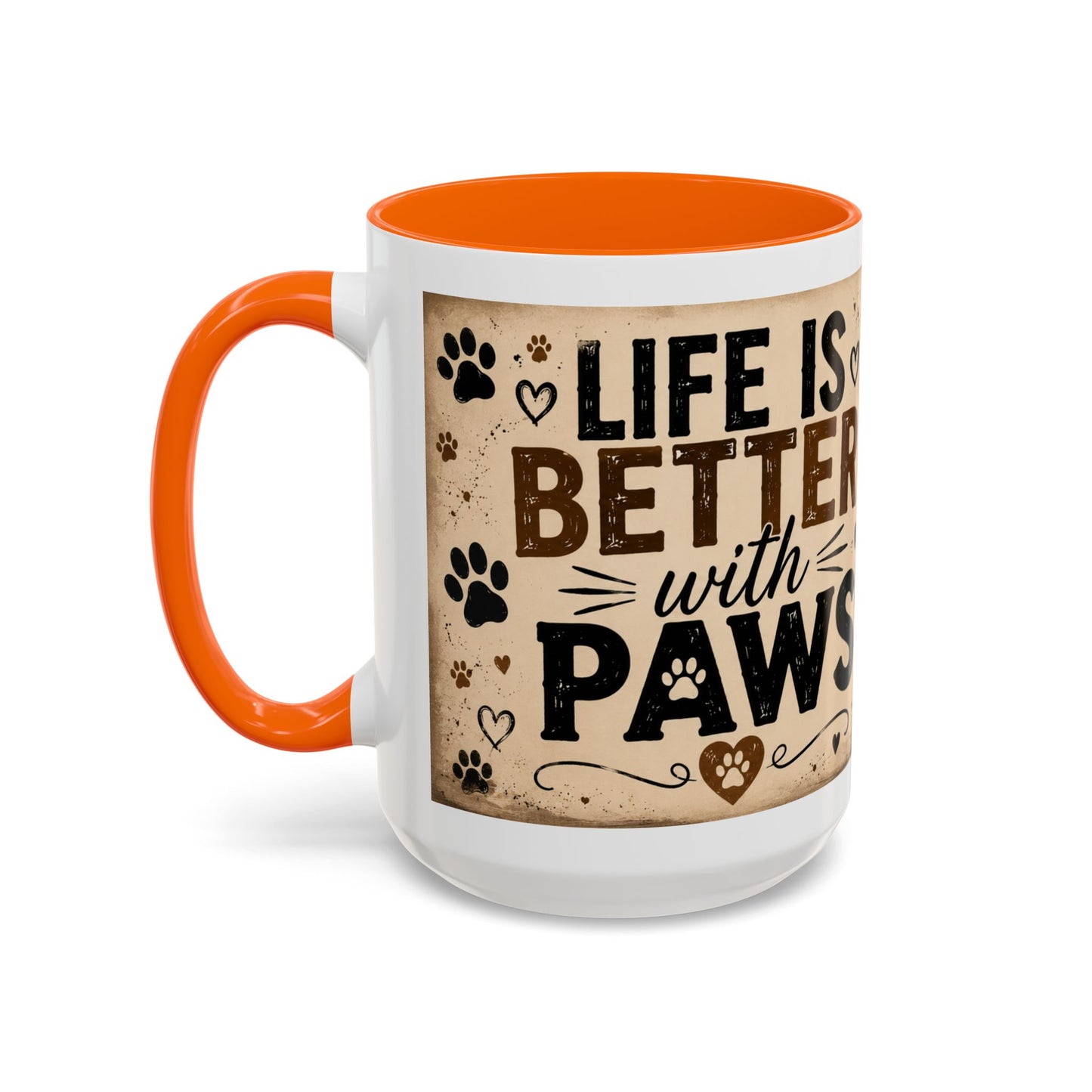 Dog & Cat Coffee Mug - "Less People, More Dogs & Cats" Accent Ceramic Mug