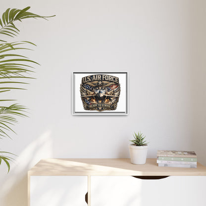 U.S. Air Force Framed Canvas Print – "Ready to Strike" Military Wall Art