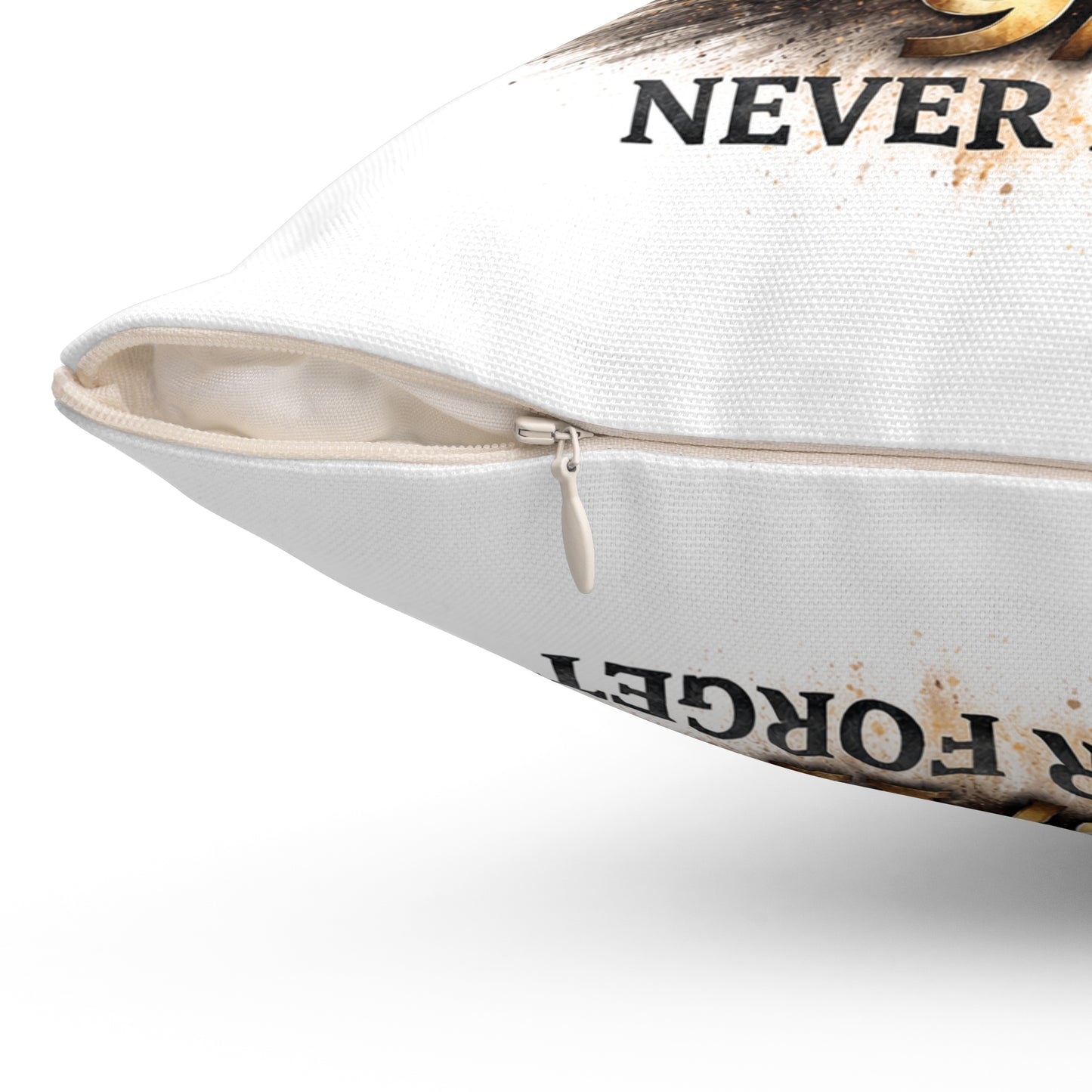 9/11 Never Forget Memorial Pillow - Cross Remembrance Decorative Throw Pillow