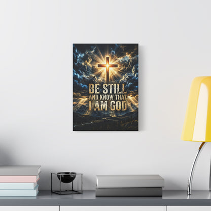 Be Still and Know That I Am God Matte Canvas Wall Art