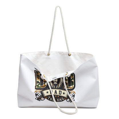 Best Ever Dad Weekender Bag — 'Dad the King' Lion Travel Tote