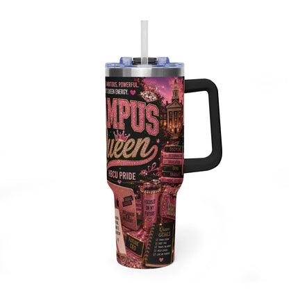 Campus Queen 40oz Vacuum Tumbler — HBCU Pride Travel Mug