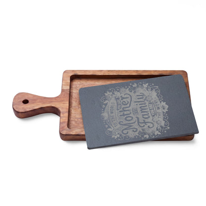 Engraved Charcuterie Board — "To the World You Are a Mother" Serving Set