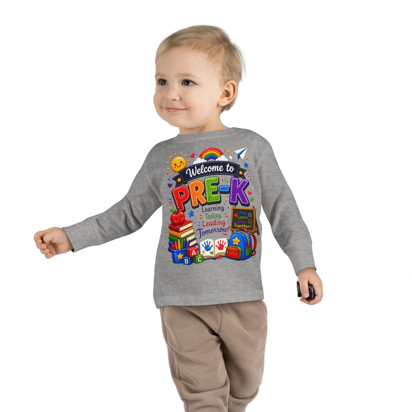 Welcome to Pre-K Toddler Long Sleeve Tee - Back to School Preschool Shirt