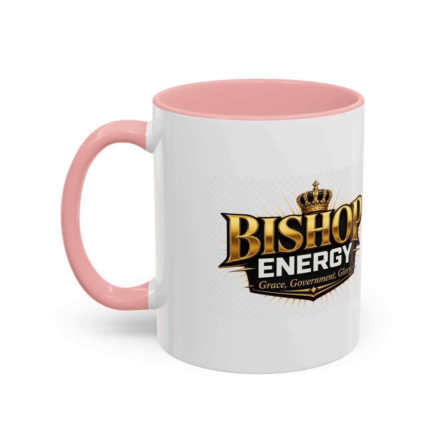 Bishop Energy Coffee Mug — Gold Crown Logo Accent Ceramic Mug (11/15oz)