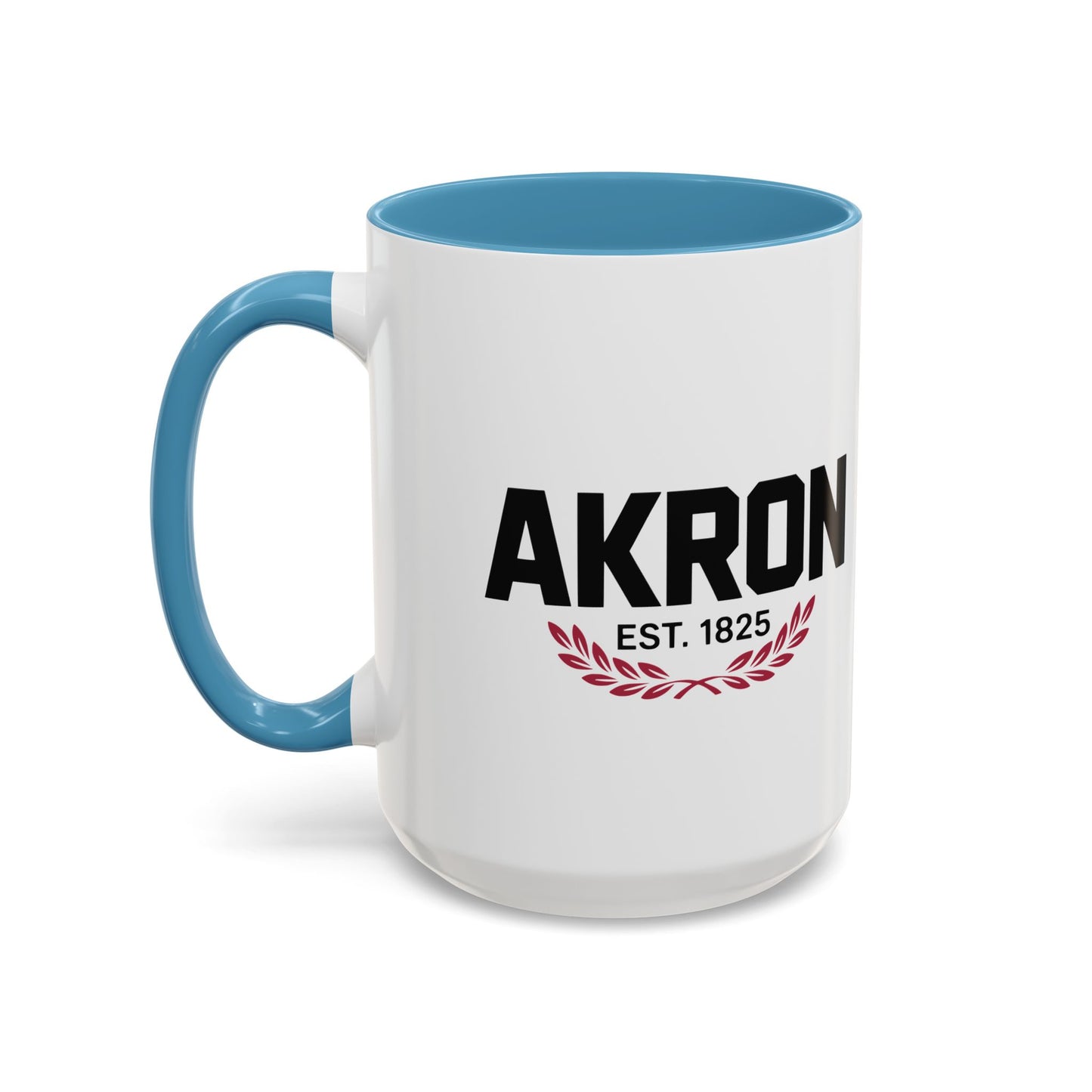 Akron Est. 1825 Accent Coffee Mug — Vintage City Pride Ceramic Mug