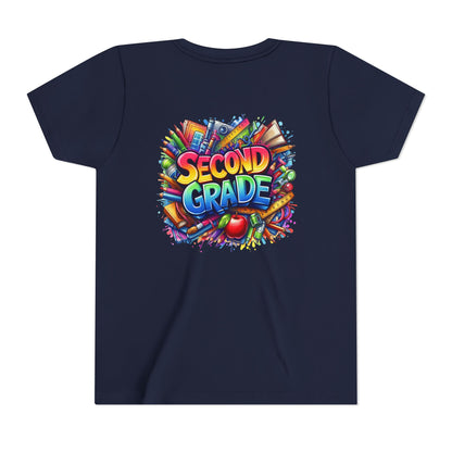 Second Grade Youth Tee — Colorful Back-to-School Kids T-Shirt