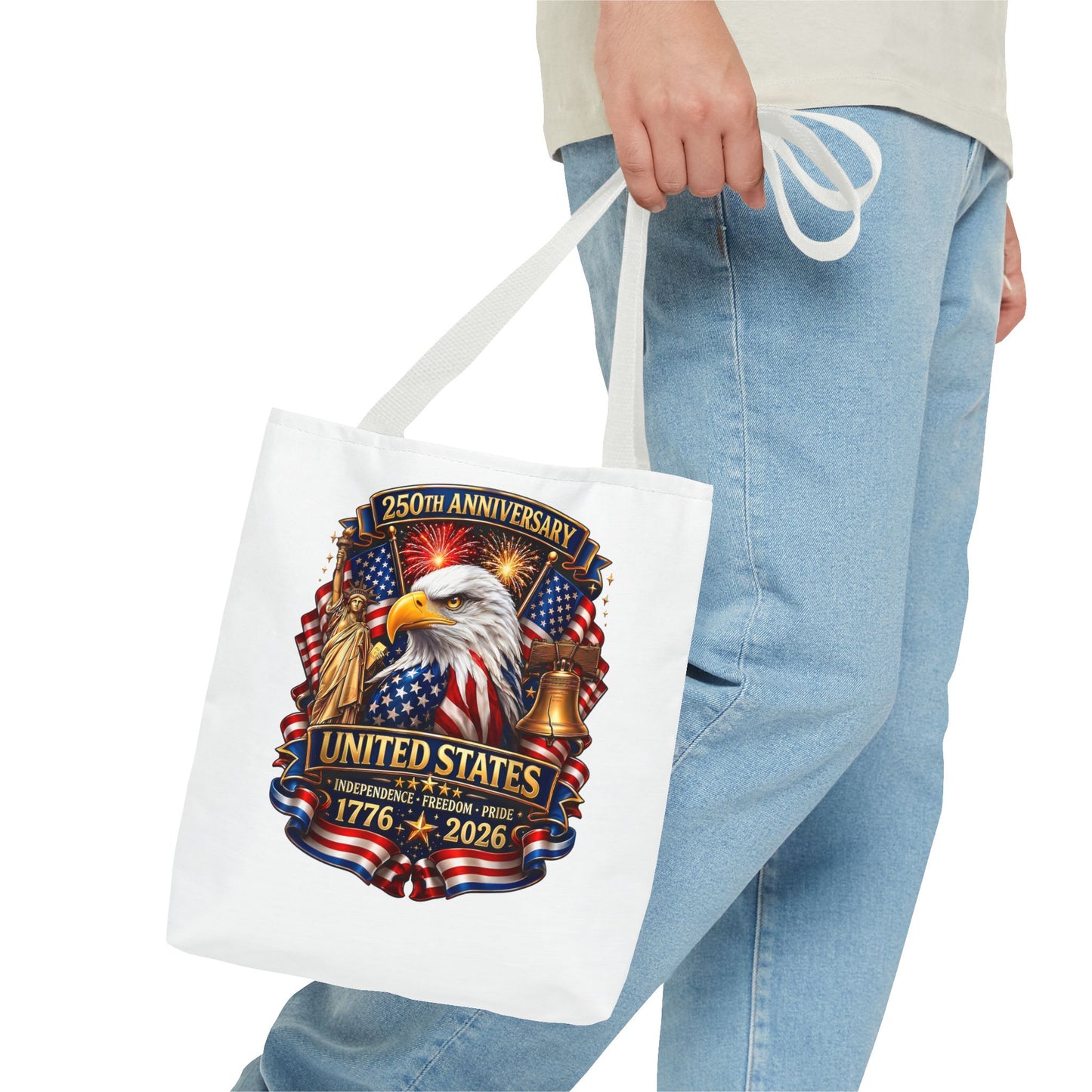 United States 250th Anniversary Tote Bag — Eagle & Flags 1776–2026