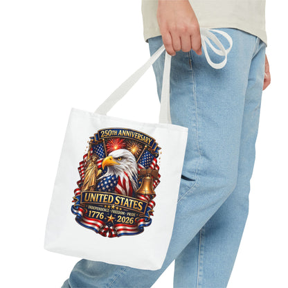 United States 250th Anniversary Tote Bag — Eagle & Flags 1776–2026
