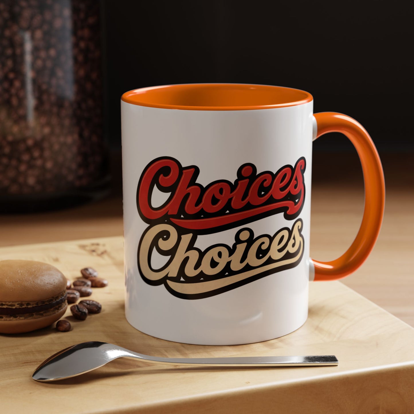 Choices Retro Accent Coffee Mug — Vintage Script 11/15oz