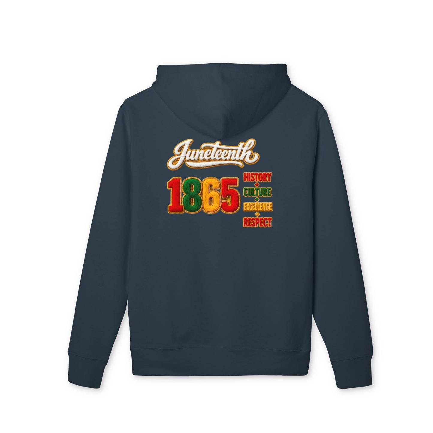 Juneteenth 1865 Hoodie — History, Courage, Resilience, Respect Pullover