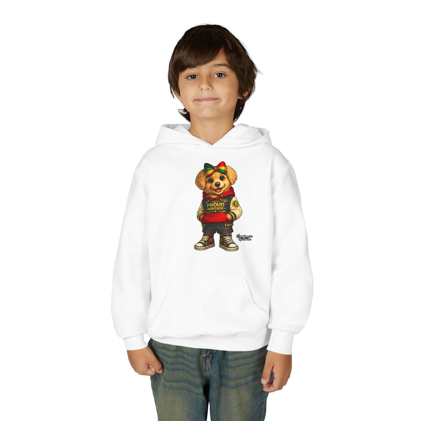 Youth Hoodie — 'Proud Heritage' Teddy Bear Streetwear Kids Pullover