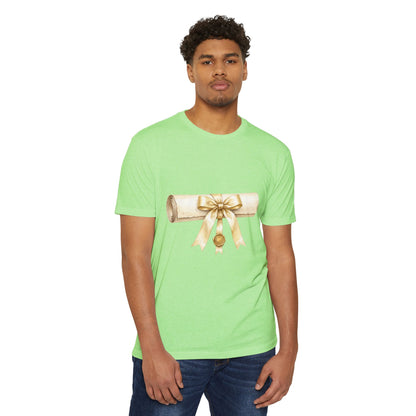 Graduation Scroll T-Shirt — Gold Ribbon Diploma Tee
