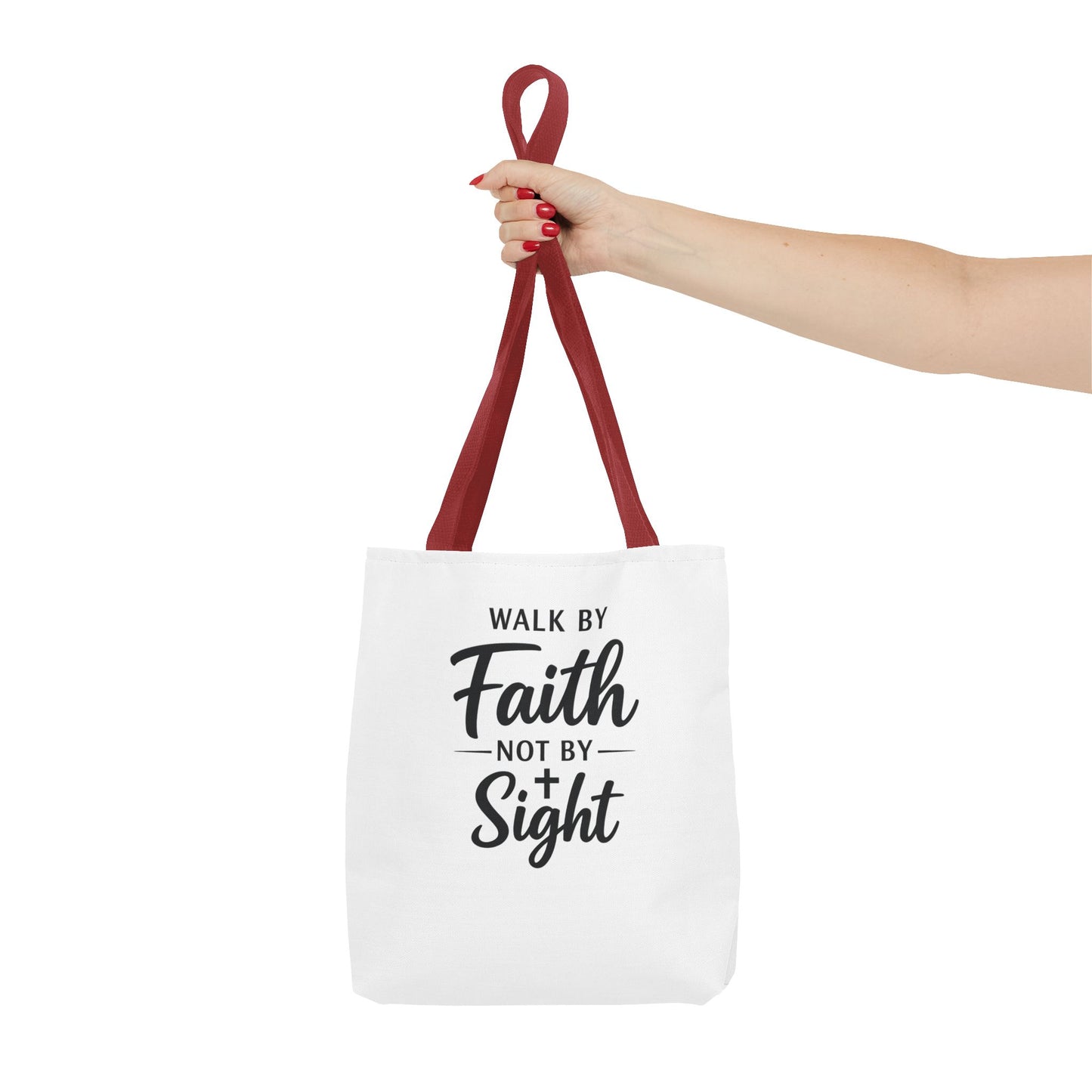 Faith Tote Bag — "Walk by Faith Not by Sight" Inspirational Canvas Tote