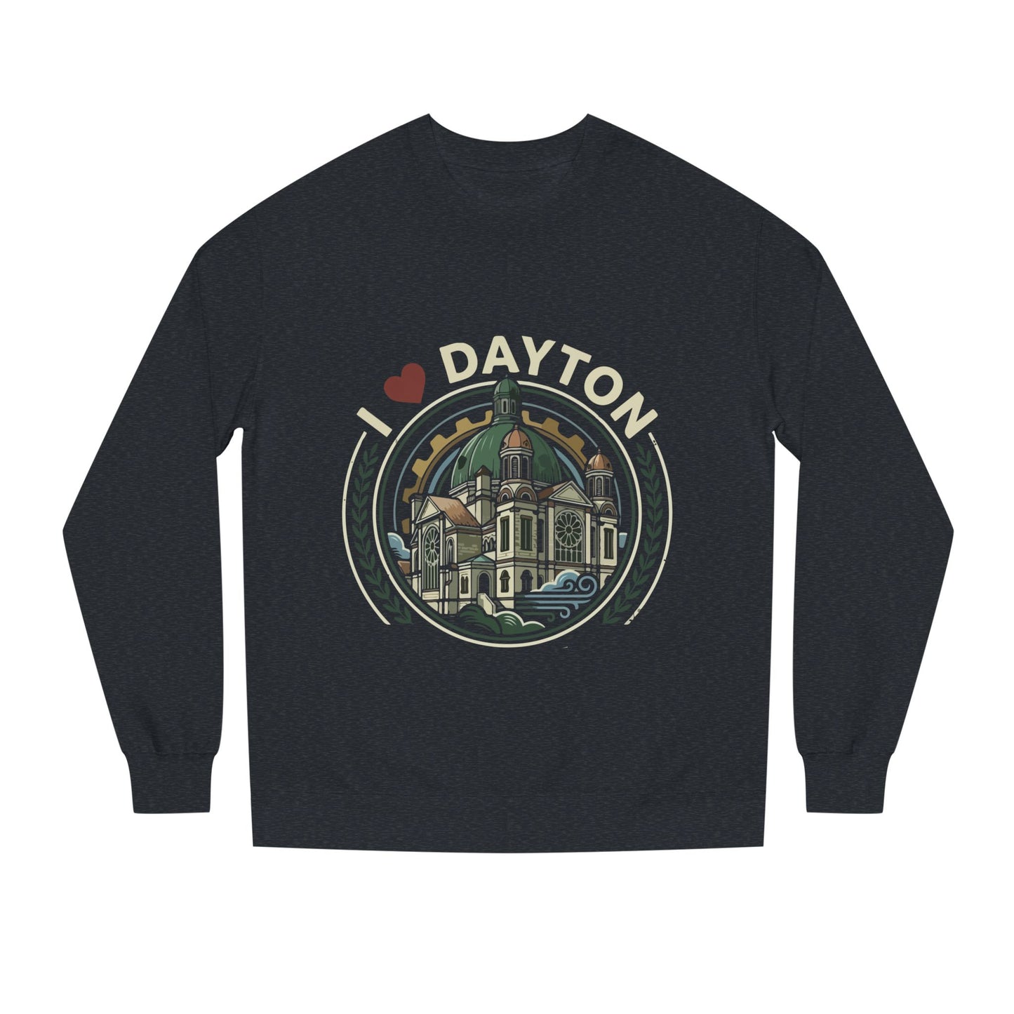 I  Dayton Crewneck Sweatshirt — Retro City Landmark Pullover
