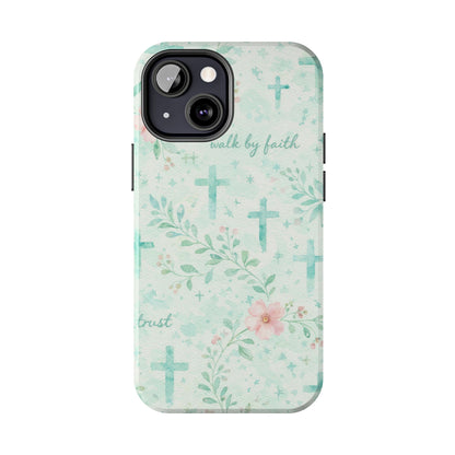 Walk By Faith Phone Case | Christian floral iPhone Case