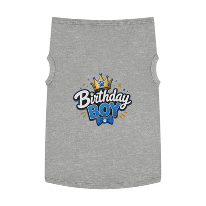 Birthday Boy Pet Tank Top — Cute Crown & Paw Design