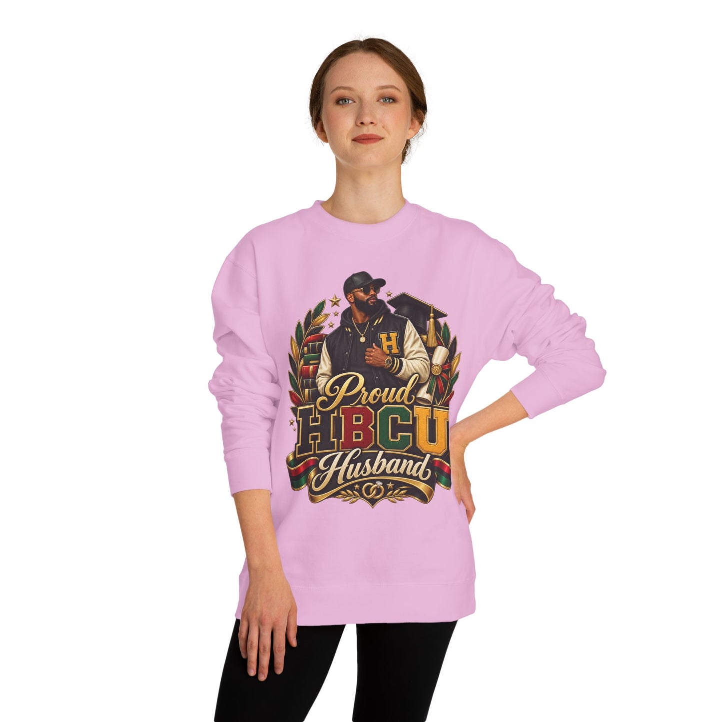 Proud HBCU Husband Sweatshirt — HBCU Pride Crewneck for Graduates & Families