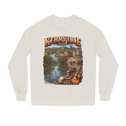 Kerrville Texas Scenic Crewneck Sweatshirt — Riverfront Guitar Vintage Design
