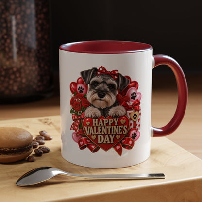 Valentine’s Day Dog Coffee Mug — "Happy Valentine’s Day" Accent Mug