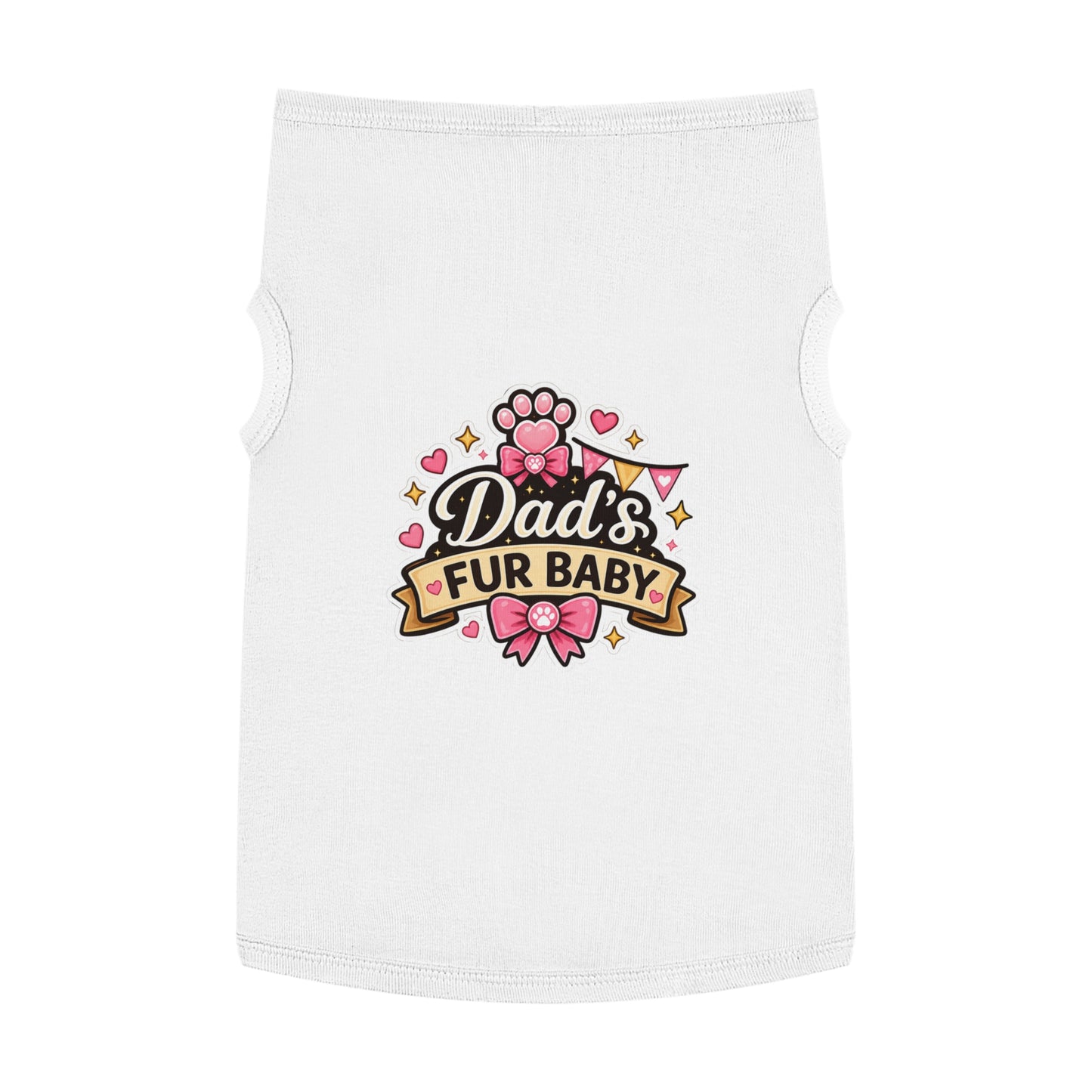 Dad's Fur Baby Pet Tank Top — Cute Paw Print Dog Shirt for Father's Day