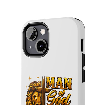 Man of God Lion Phone Case — ‘Man of God’ Christian Protector Dad Gift