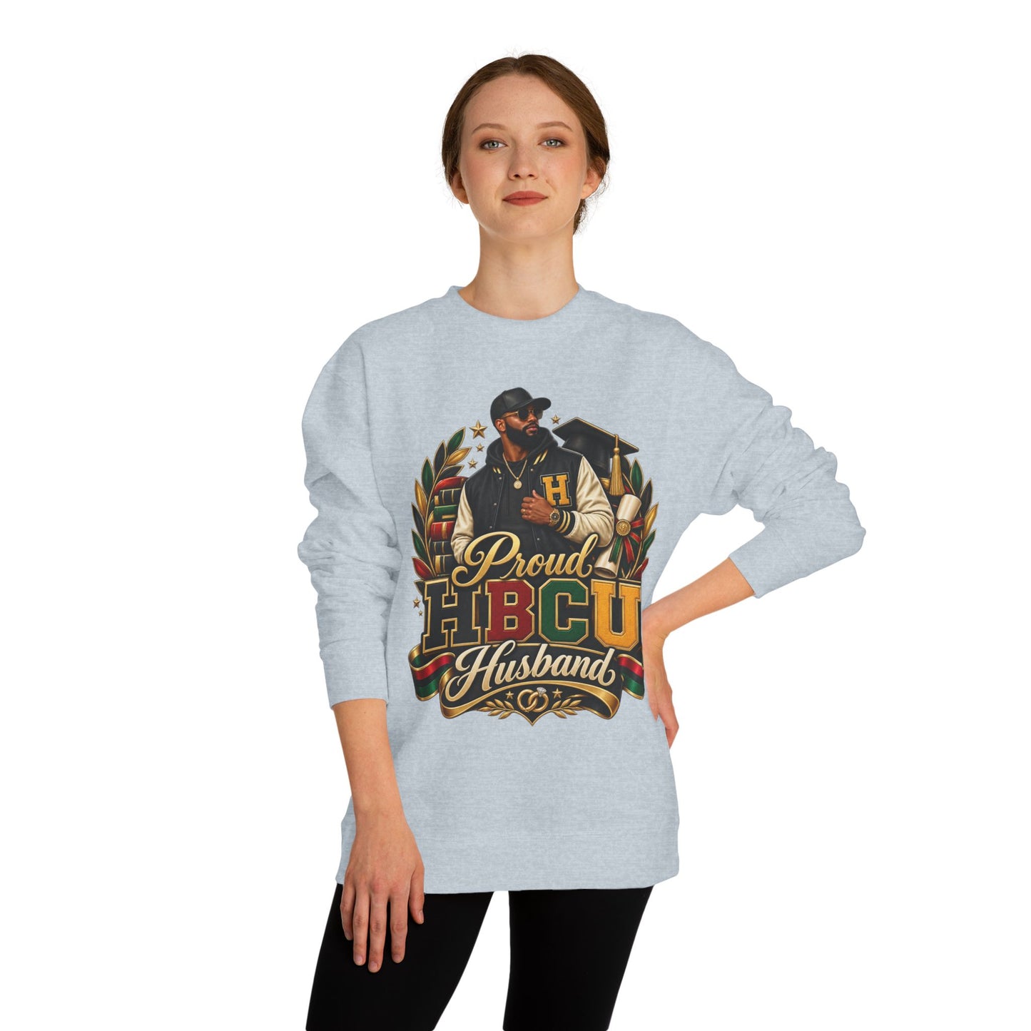 Proud HBCU Husband Sweatshirt — HBCU Pride Crewneck for Graduates & Families