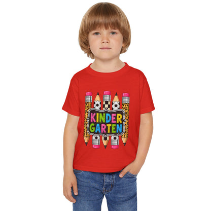 Kindergarten Pencils Toddler T-Shirt — Colorful Back-to-School Tee