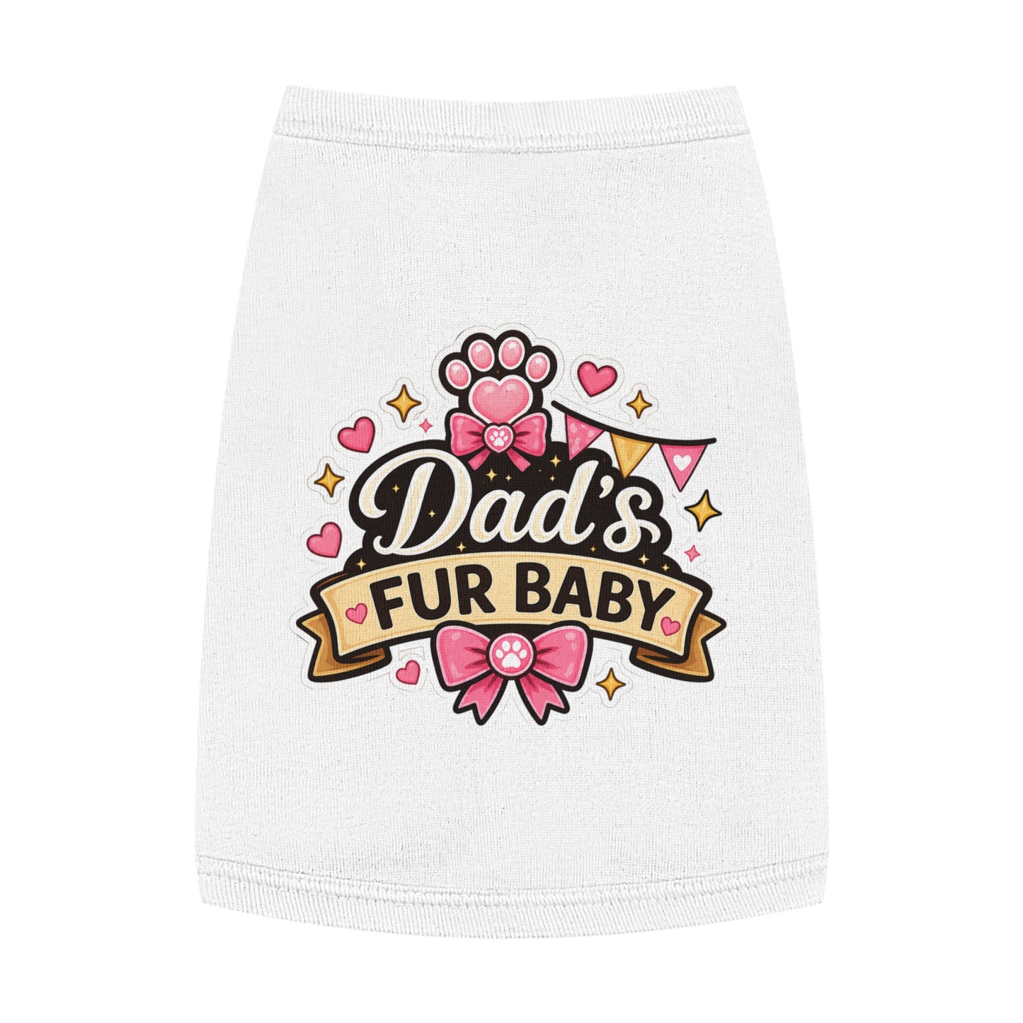 Dad's Fur Baby Pet Tank Top — Cute Paw Print Dog Shirt for Father's Day