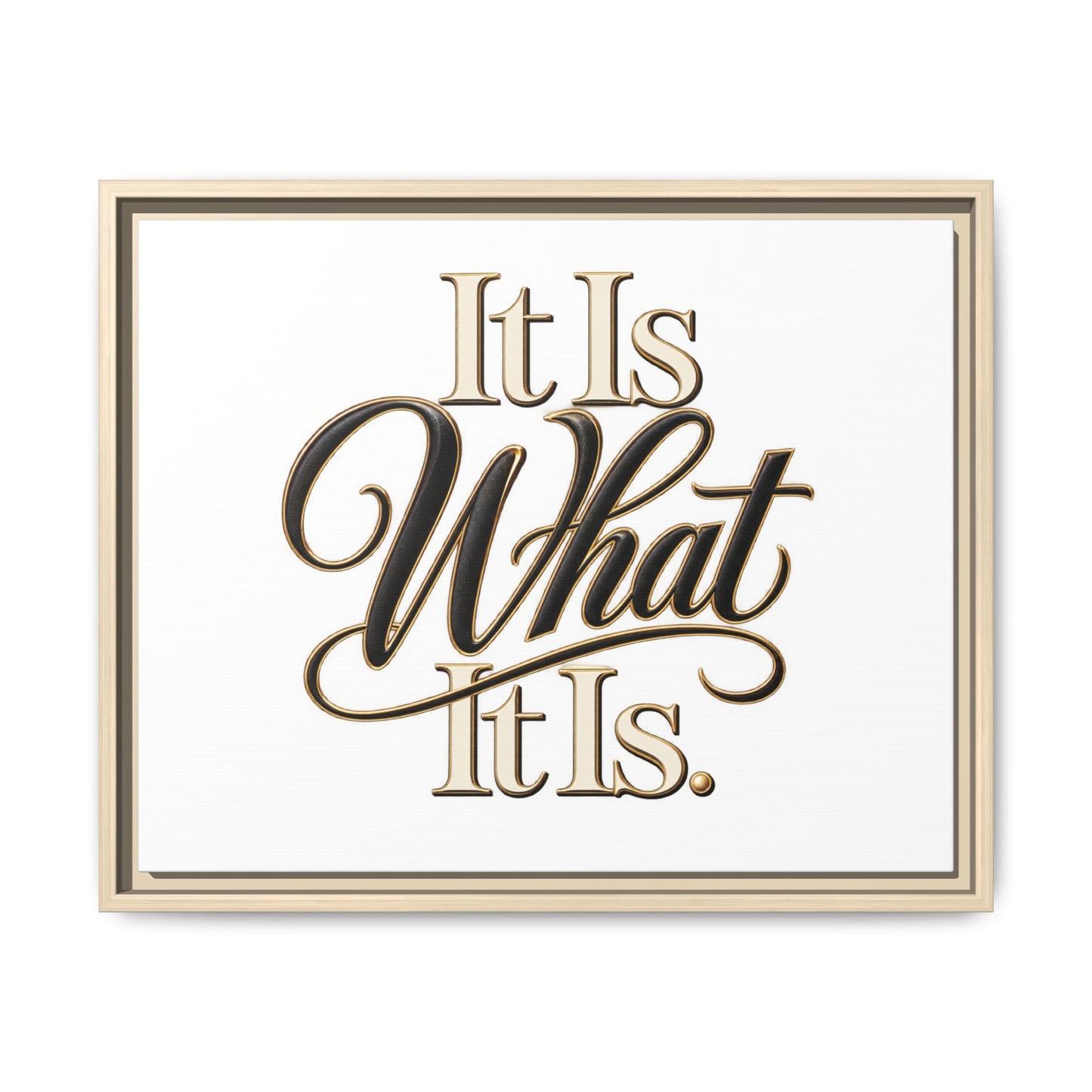 It Is What It Is Framed Canvas Wall Art