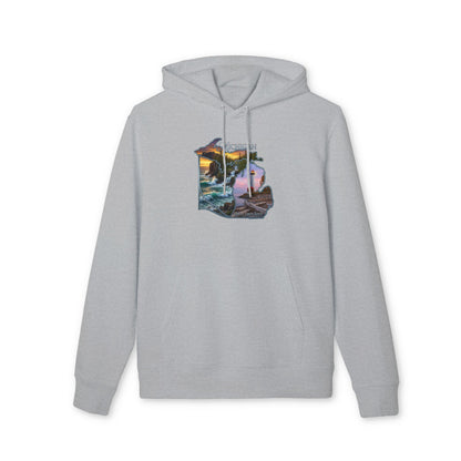 Michigan Lakeshore Hoodie — Scenic Lighthouse Sunset State Silhouette
