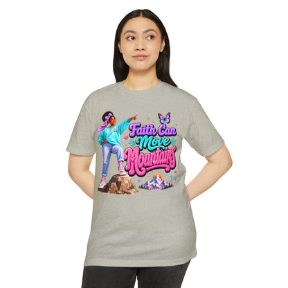 T-Shirt — Faith Can Move Mountains Inspirational Graphic Tee